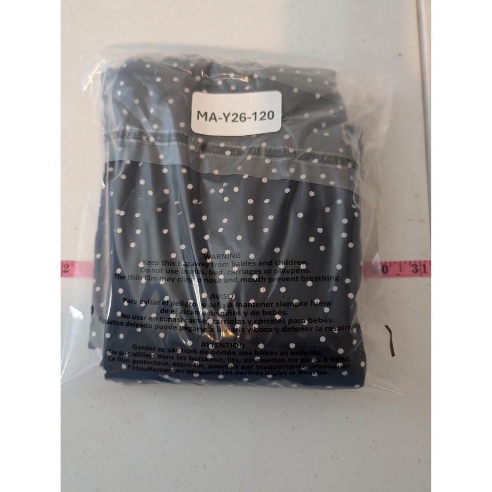 Lauren Conrad XXL Navy Blue Polka Dot Short Sleeve Tee Womens Casual Top - Picture 11 of 11